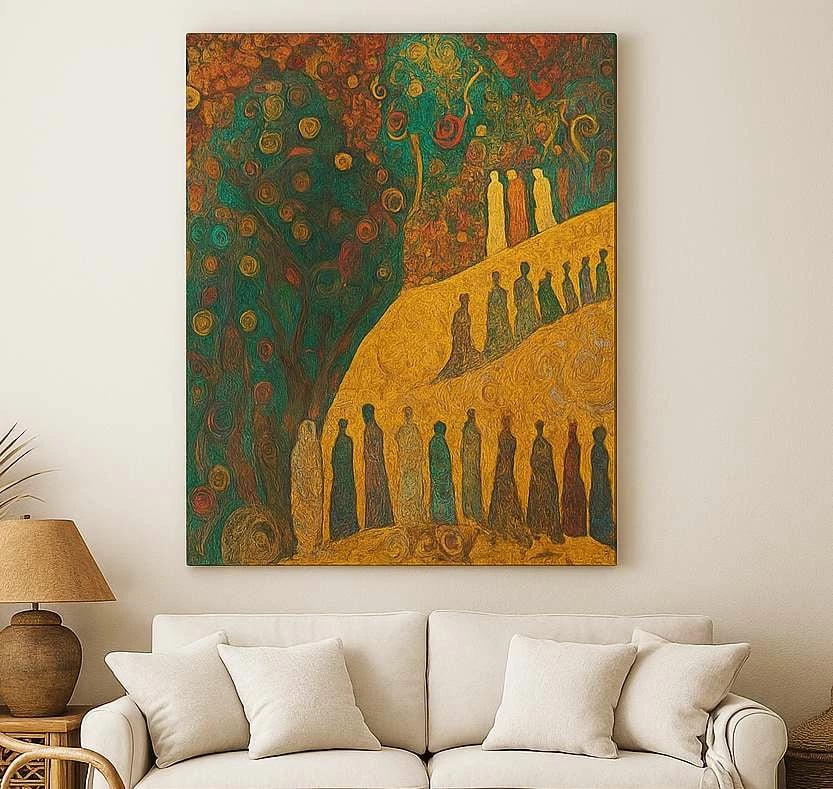 Pikturë dekorative në kanavacë, shumëngjyrëshe, Wallity, Hm_Cnvs26-30, 70x100cm