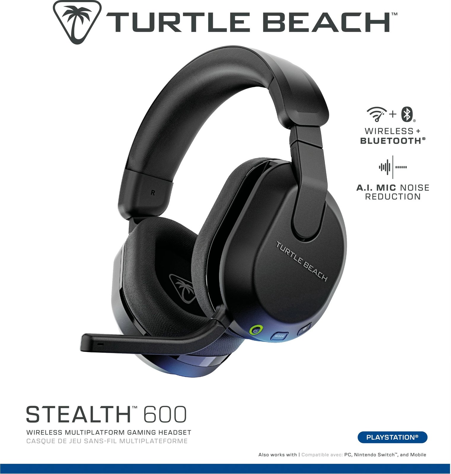 Kufje Turtle Beach Stealth 600 Gen 3, Wireless, 20 - 20000 Hz, Gaming, 320 g, E zezë