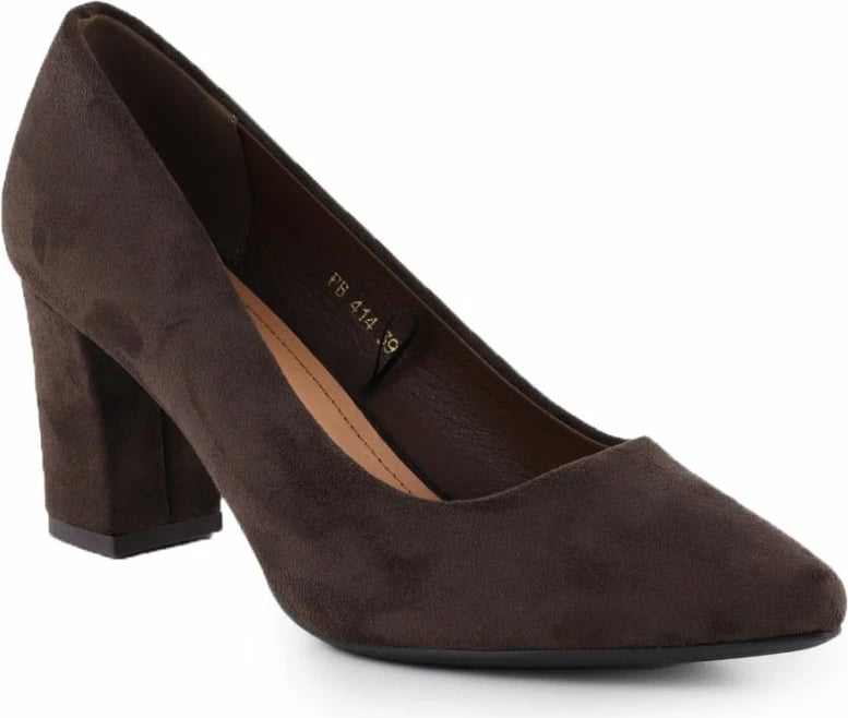 Këpucë elegante femra Leone, chocolate suede