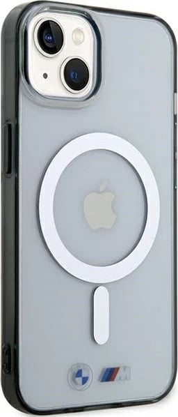 Mbështjellës BMW Silver Ring MagSafe për iPhone 15, Transparent
