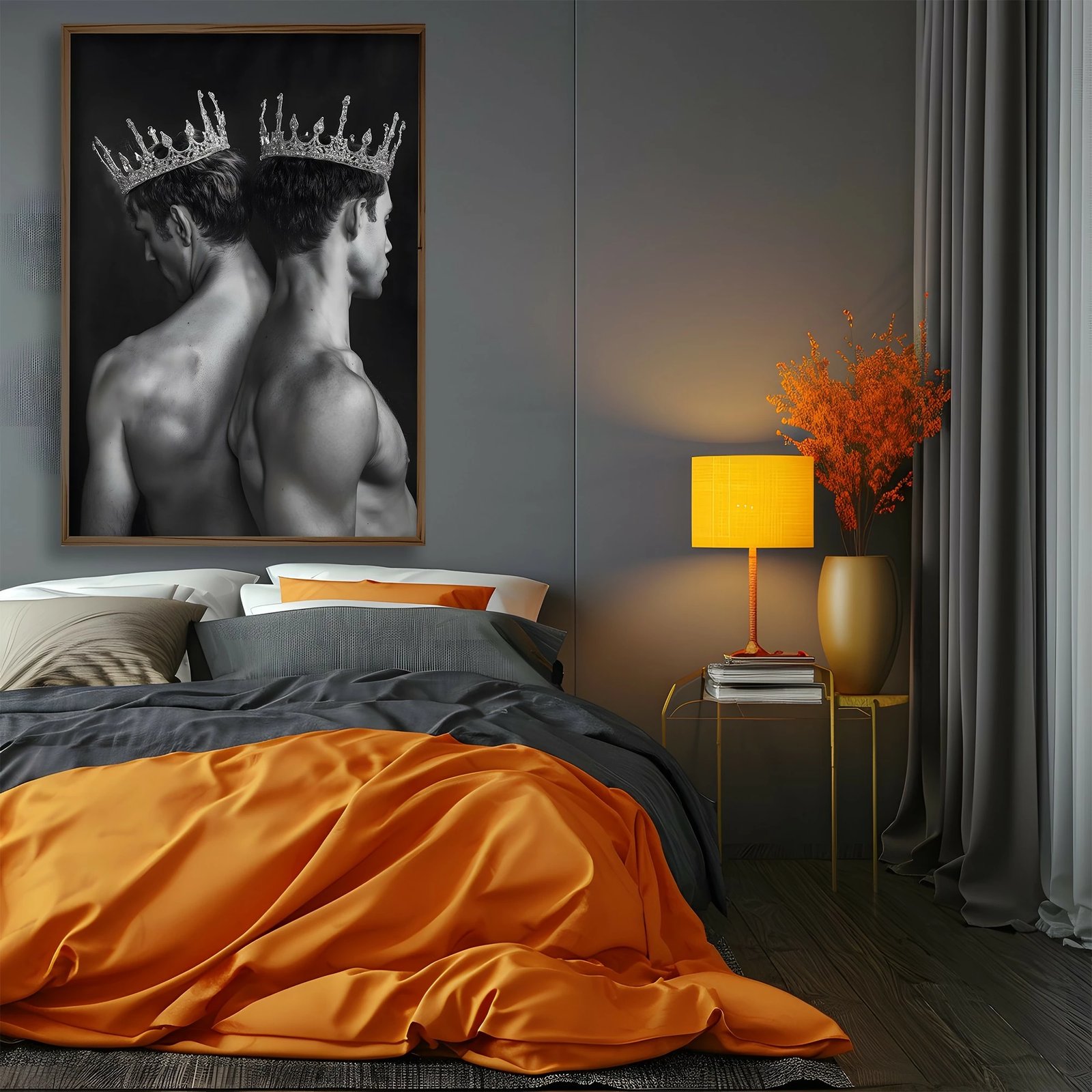 Pikturë dekorative me kornizë MDF, Wallity, GE164-L, shumëngjyrëshe