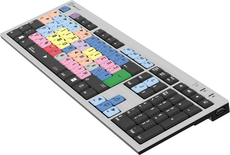 Tastierë LogicKeyboard Avid Media Composer FR, USB, full-size, AZERTY, argjend