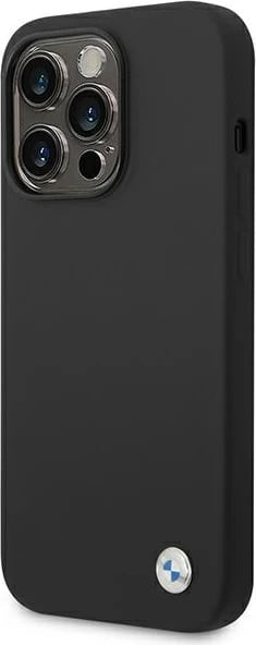 Mbështjellës BMW BMHCP14LSILBK për iPhone 14 Pro 6.1", silikon, i zi