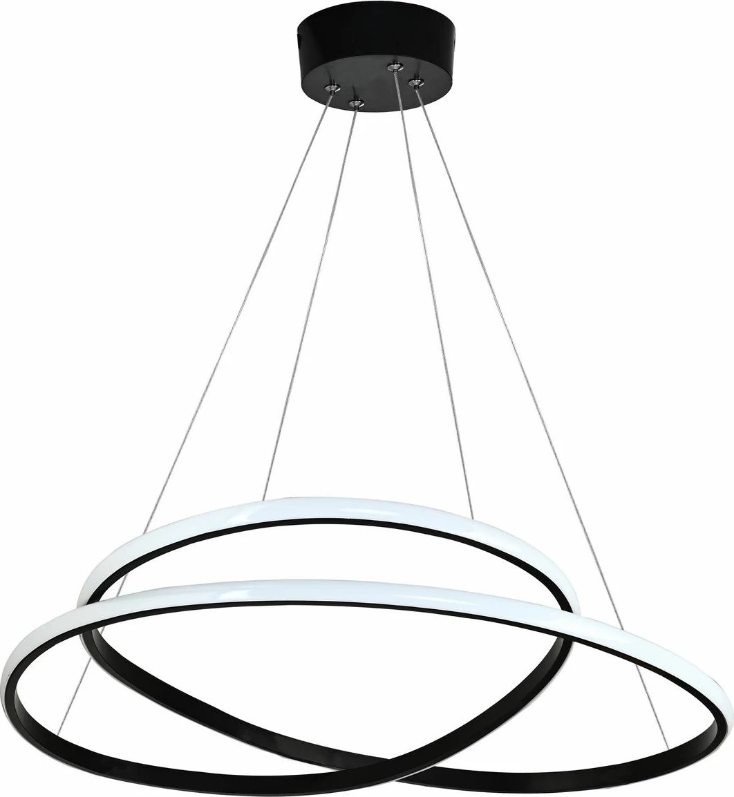 Llambë varëse Opviq Orbit, trup i zi, dritë e bardhë