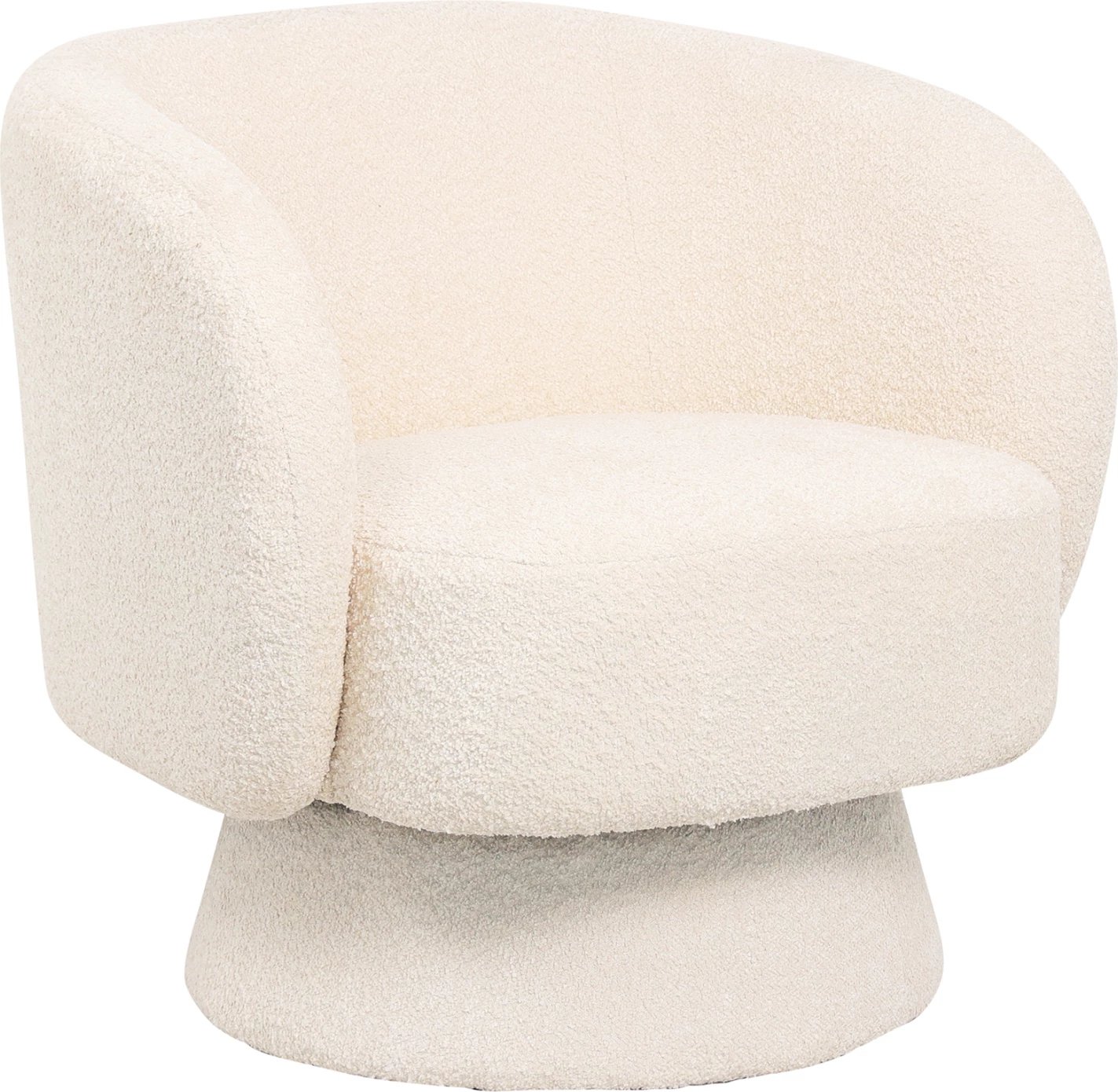 Karrige rrotulluese për dhomë ndenjeje, ngjyrë ecru, FH9592.06, 78x81x77H cm