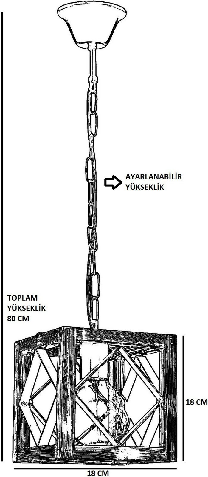 Llambë tavani Opviq, ngjyrë arre dhe e zezë, E8146-1R Llambë tavani Opviq, ngjyrë arre dhe e zezë, E8146-1R