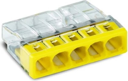 Klemë elektrike WAGO 2273, 5 lidhje, 100 copë, e verdhë