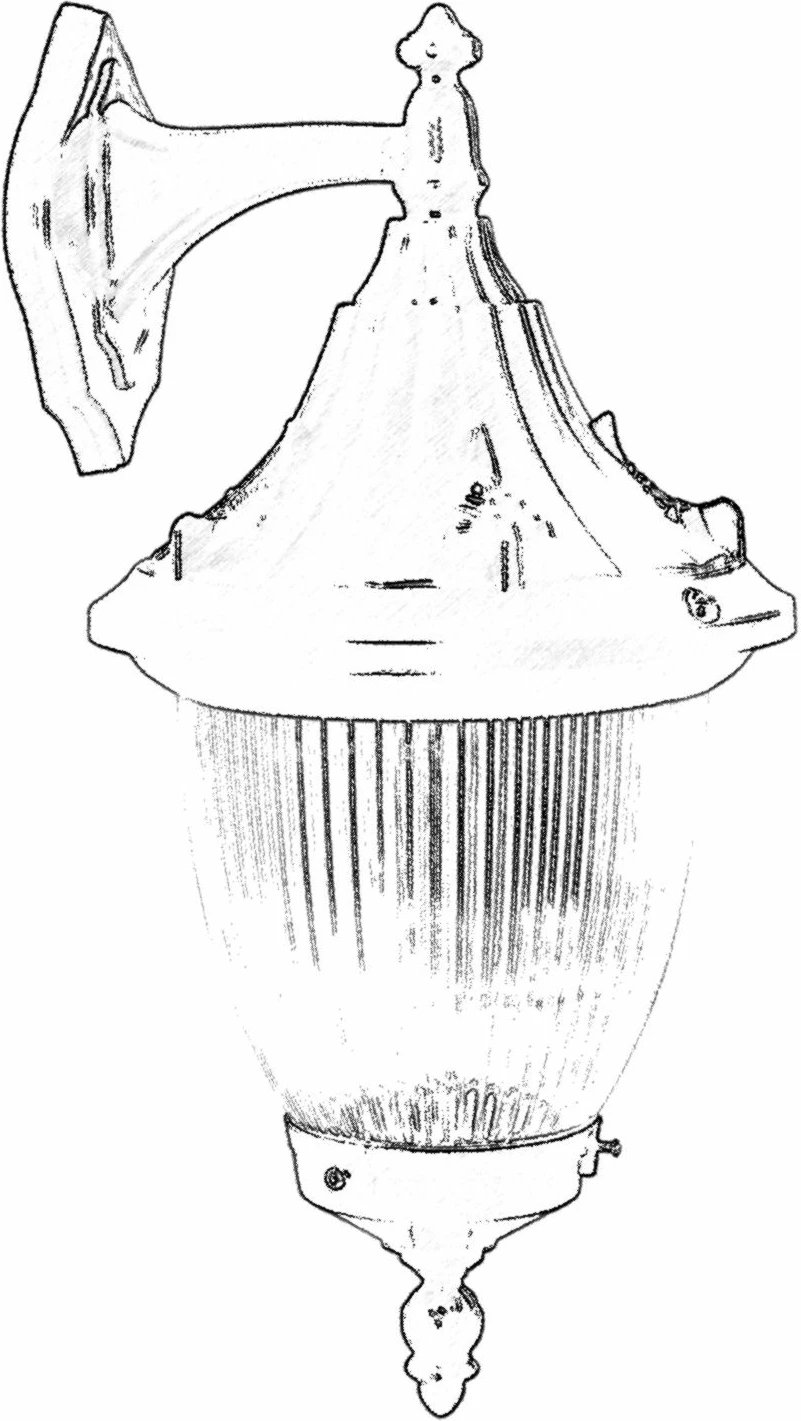 Llambë muri për jashtë Opviq, BAP-68186-BSY-M4, e zezë
