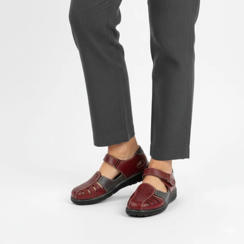 Këpucë për femra Unisoft, të kuqe