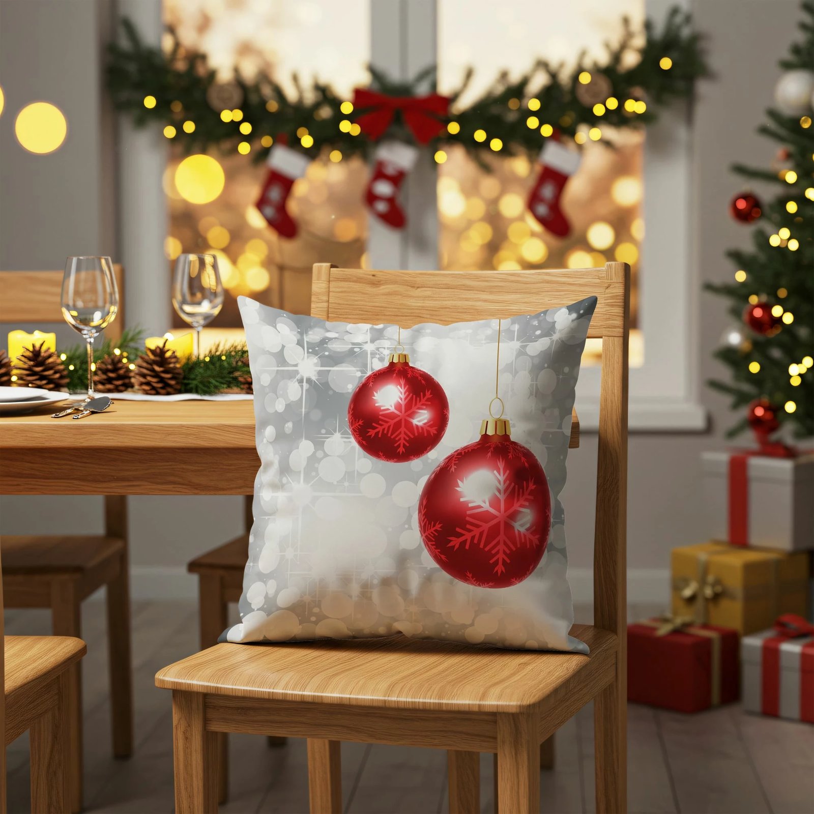 Set mbulesash jastëku për Krishtlindje, 2 copë, shumëngjyrëshe, Evila Originals, PLW-NWYR26 - 4