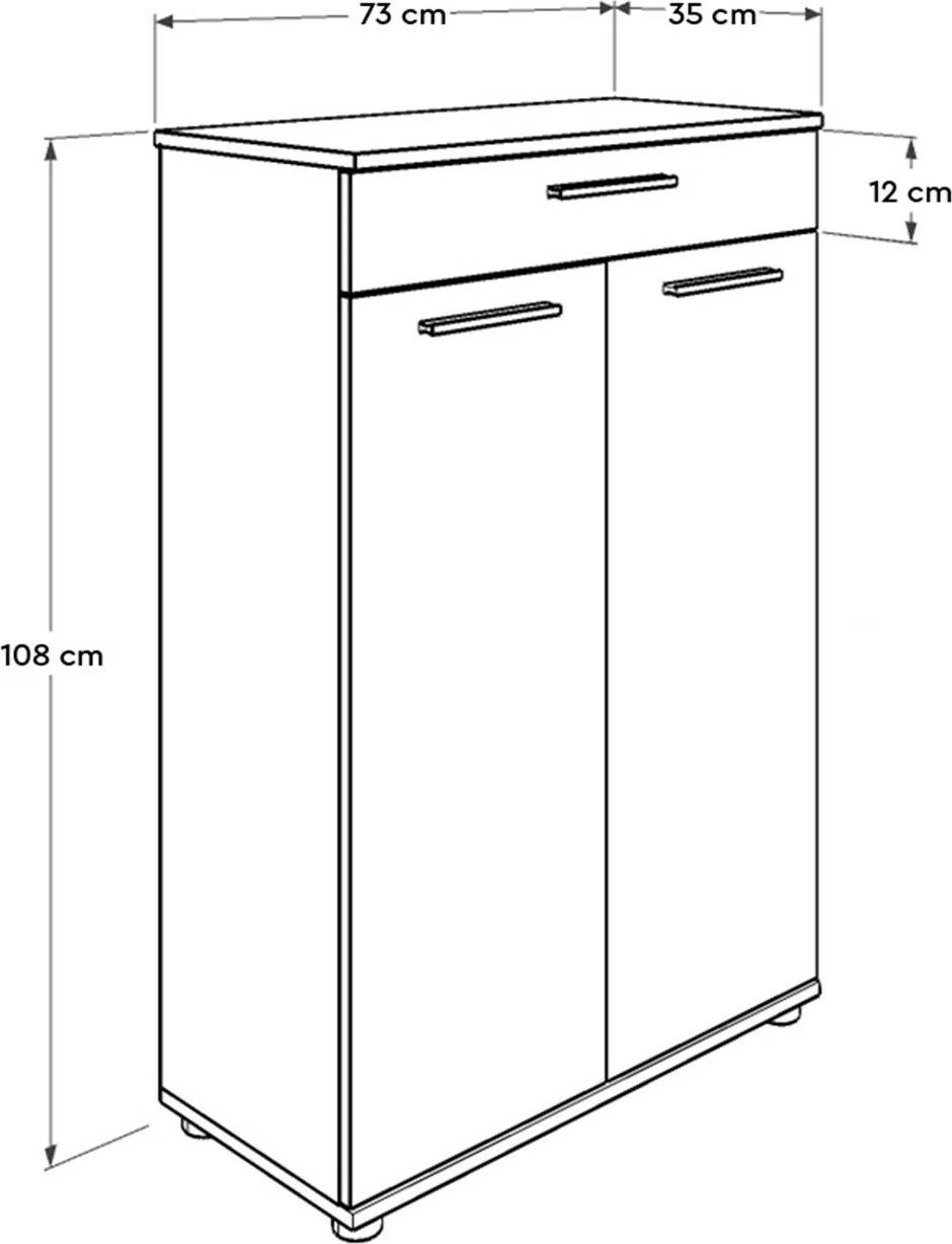 Dollap për këpuca Hanah Home, Adr-521-Bb-1, i bardhë
