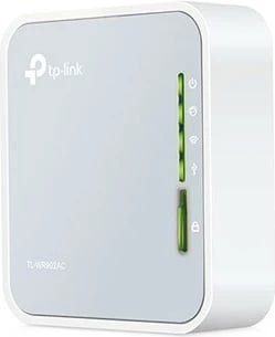 Ruter Wi‑Fi AC750, TP-Link TL-WR902AC, 1x WAN/LAN, USB 2.0, dual-band 2.4/5 GHz, gri/bardhë