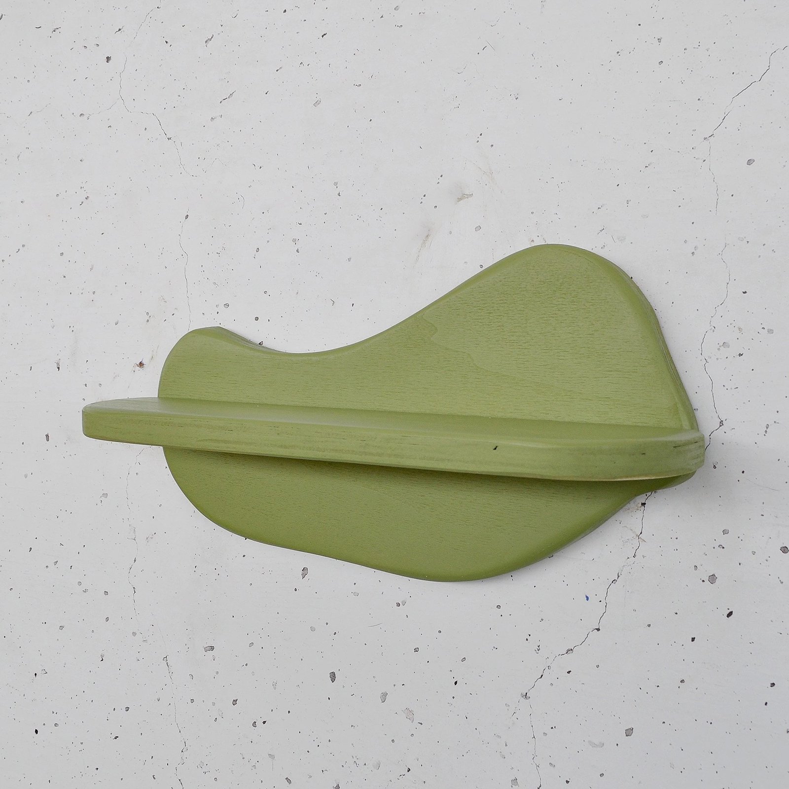 Raft dekorativ prej druri për mur, ngjyrë e gjelbër e çelët, Skye Decor, Meh224