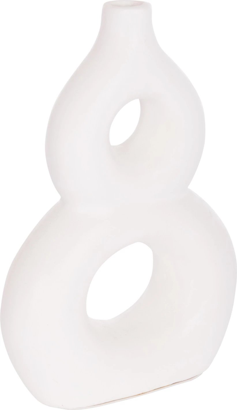 Vazo dekorative tavoline FIORIN, terrakotë e bardhë, FH4666.02S, 21x7.5x31cm