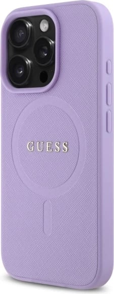 Mbështjellës Guess Saffiano MagSafe për iPhone 16 Pro Max, Violet Mbështjellës Guess Saffiano MagSafe për iPhone 16 Pro Max, Violet