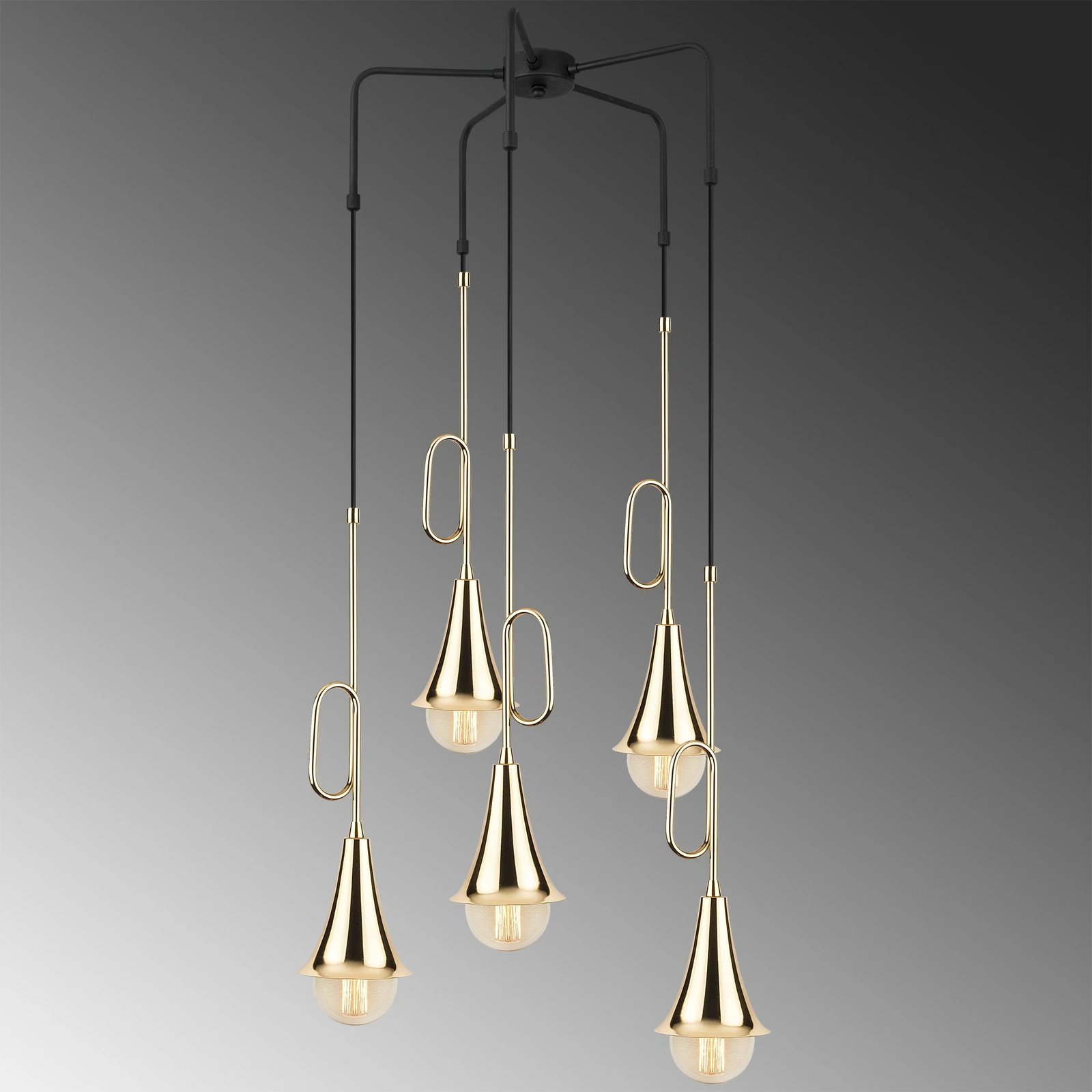 Llambë tavani Opviq, Sarmal - 4486, e zezë dhe ari, 55x100cm