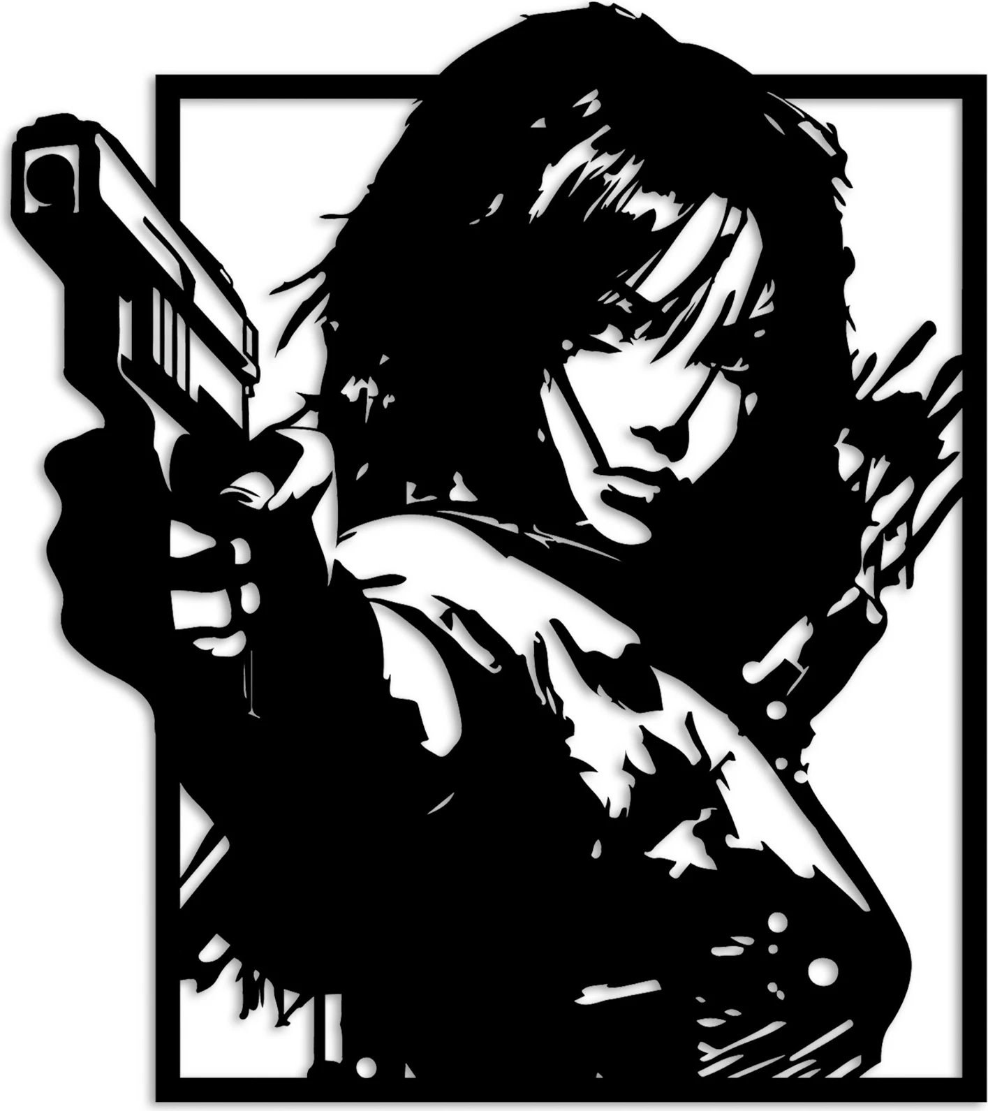 Aksesor dekorativ metalik për mur, Wallity, On The Lookout