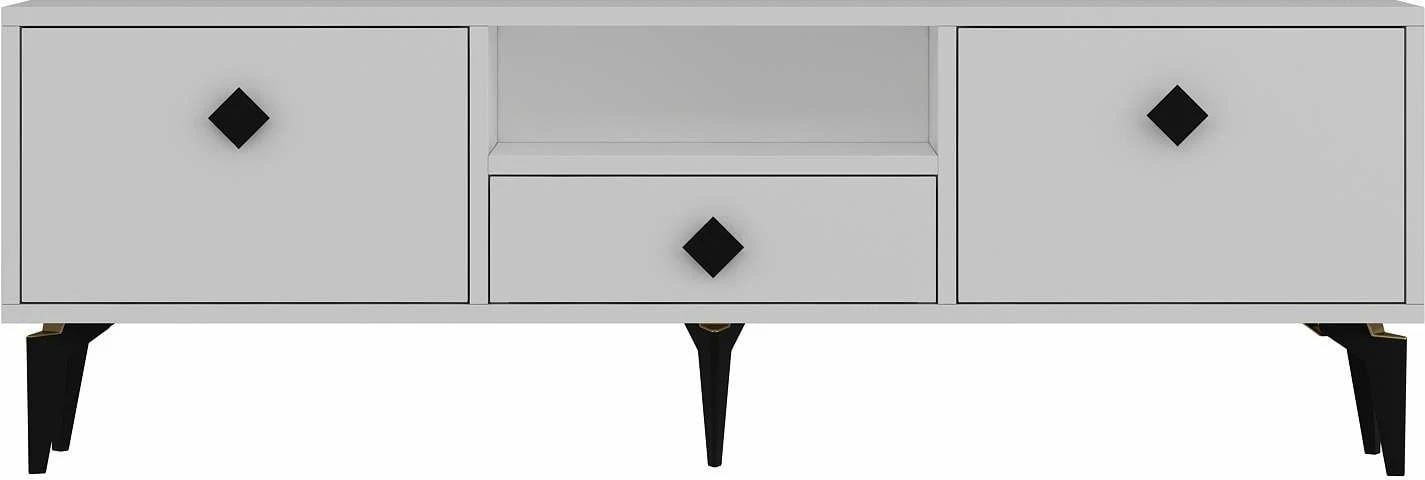 Komodë TV Skye Decor, e bardhë dhe e zezë, 1304-DROP-1