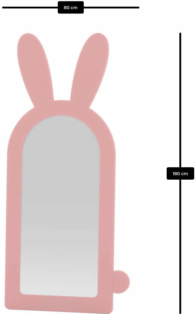 Pasqyrë Cheval, rozë, Skye Decor, lepurush