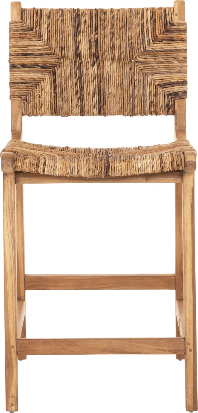 Karrige për bar WALTER FH9842 dru tik, ngjyrë natyrale, rush-matt, 46x55x96 cm