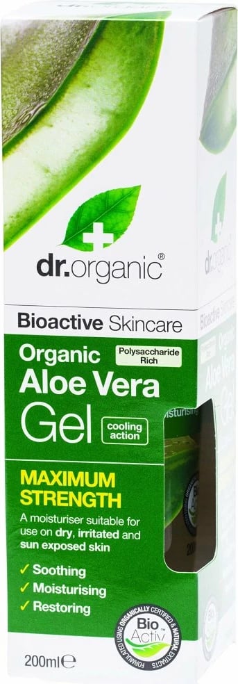 Xhel për lëkurë Dr. Organic Aloe Vera Maximum Strength unisex 200ml