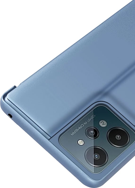 Mbështjellës Hurtel Clear View Case për Realme C31, me kapak, i zi
