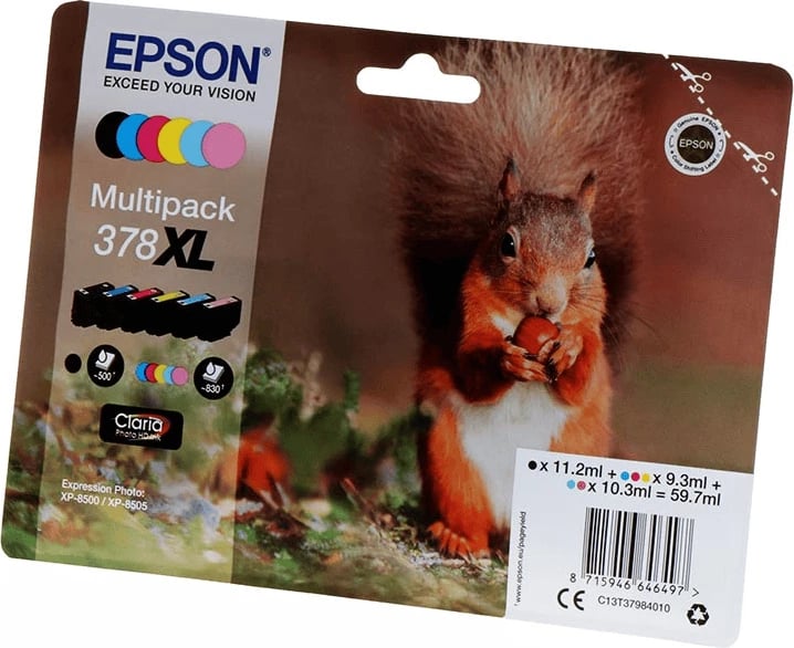 Kartusha boje, Epson, 378XL / C13T37984010 XL multipack, 6 ngjyra BK/C/M/Y/PC/PM