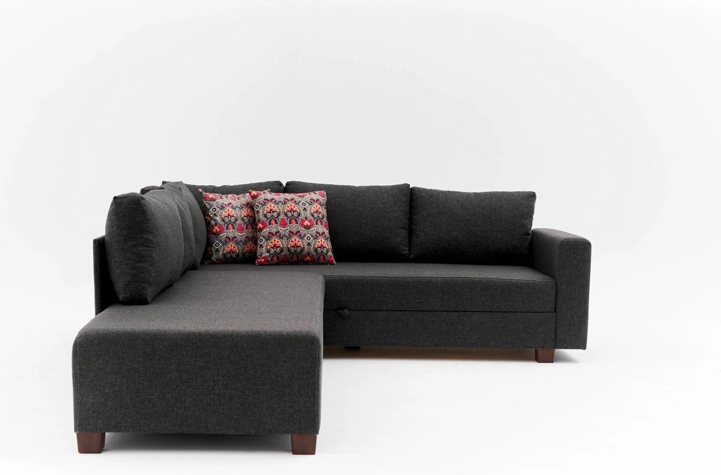 Kënd divan-krevat Atelier del Sofa, antracit, pjesa e majtë