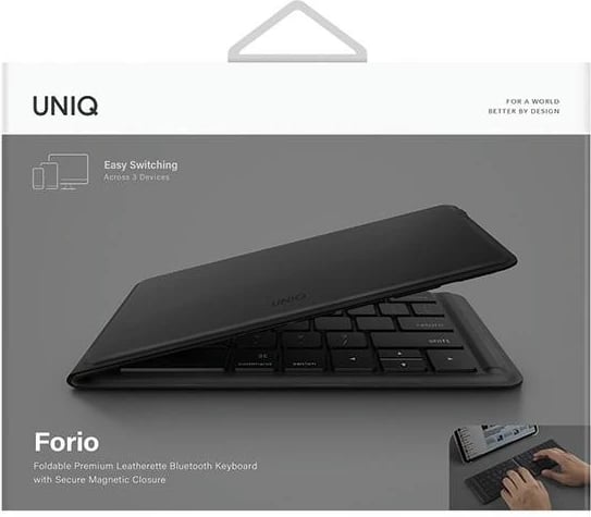 Tastierë Bluetooth e palosshme UNIQ Forio, 65 taste, Black/Midnight Black