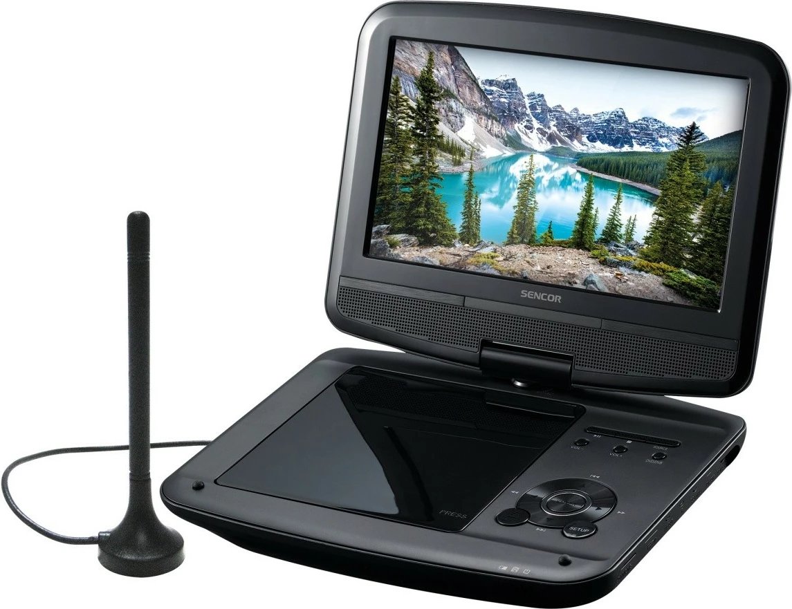 Televizor portabil Sencor SPV 7926T me DVD, 9 inç, i zi