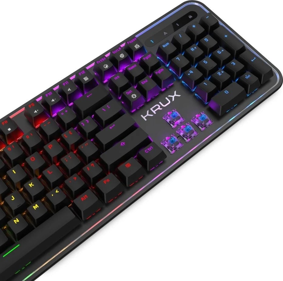 Tastierë për gaming KRUX Comet RGB, e kaltër