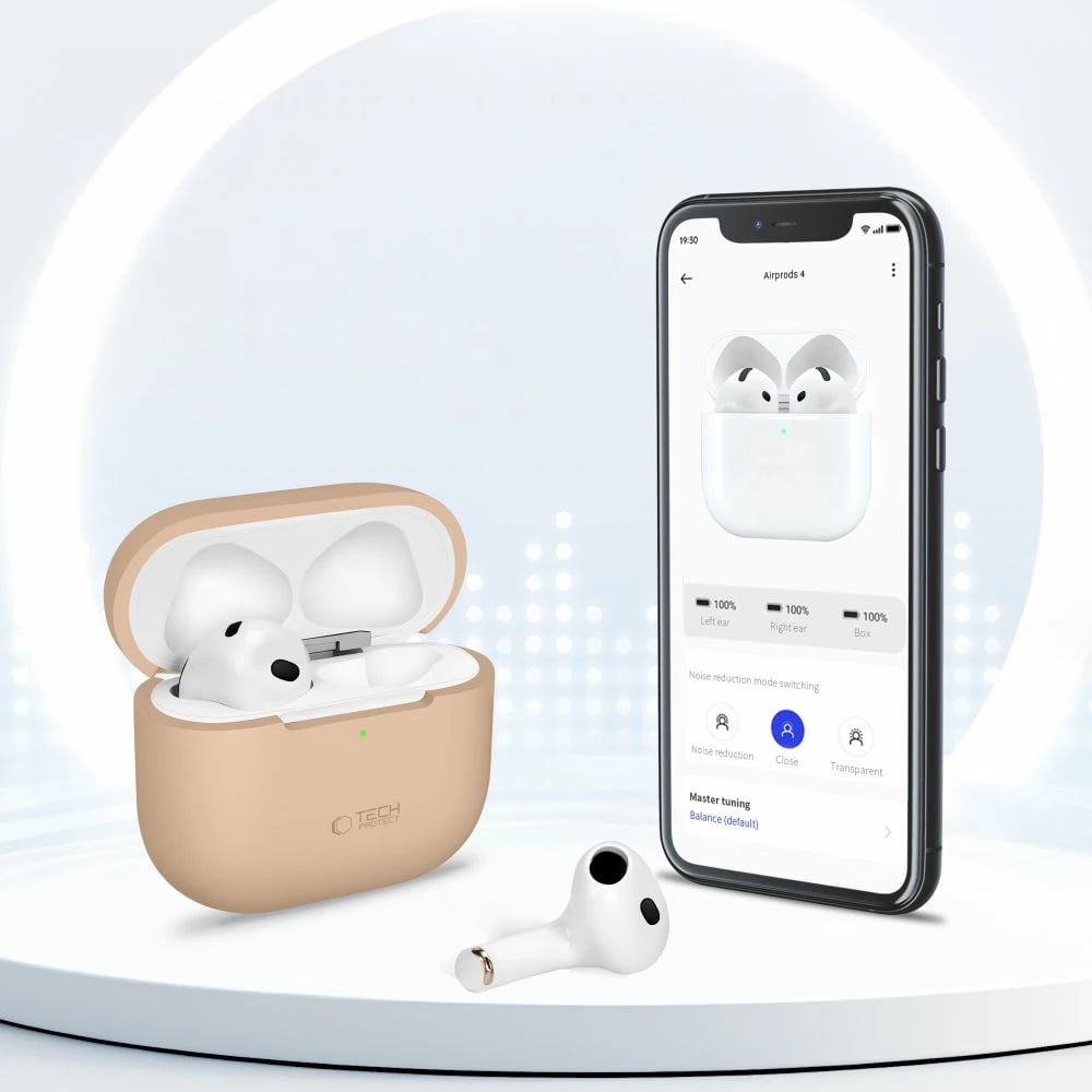 Mbështjellës silikoni Tech-Protect për AirPods 4, i gjelbër