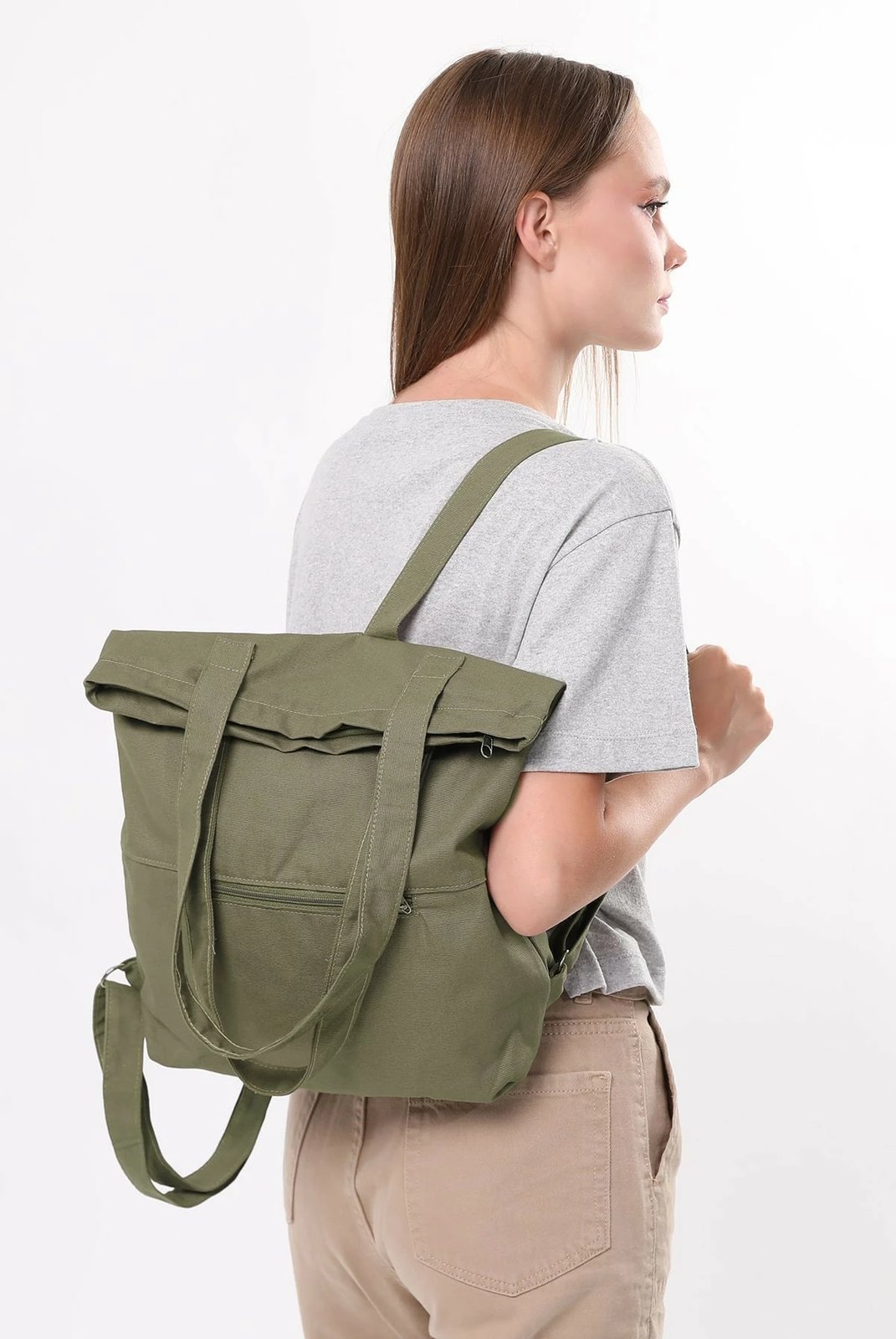 Çantë tote ngjyrë e gjelbër e errët, Zoozie Bags, 2101