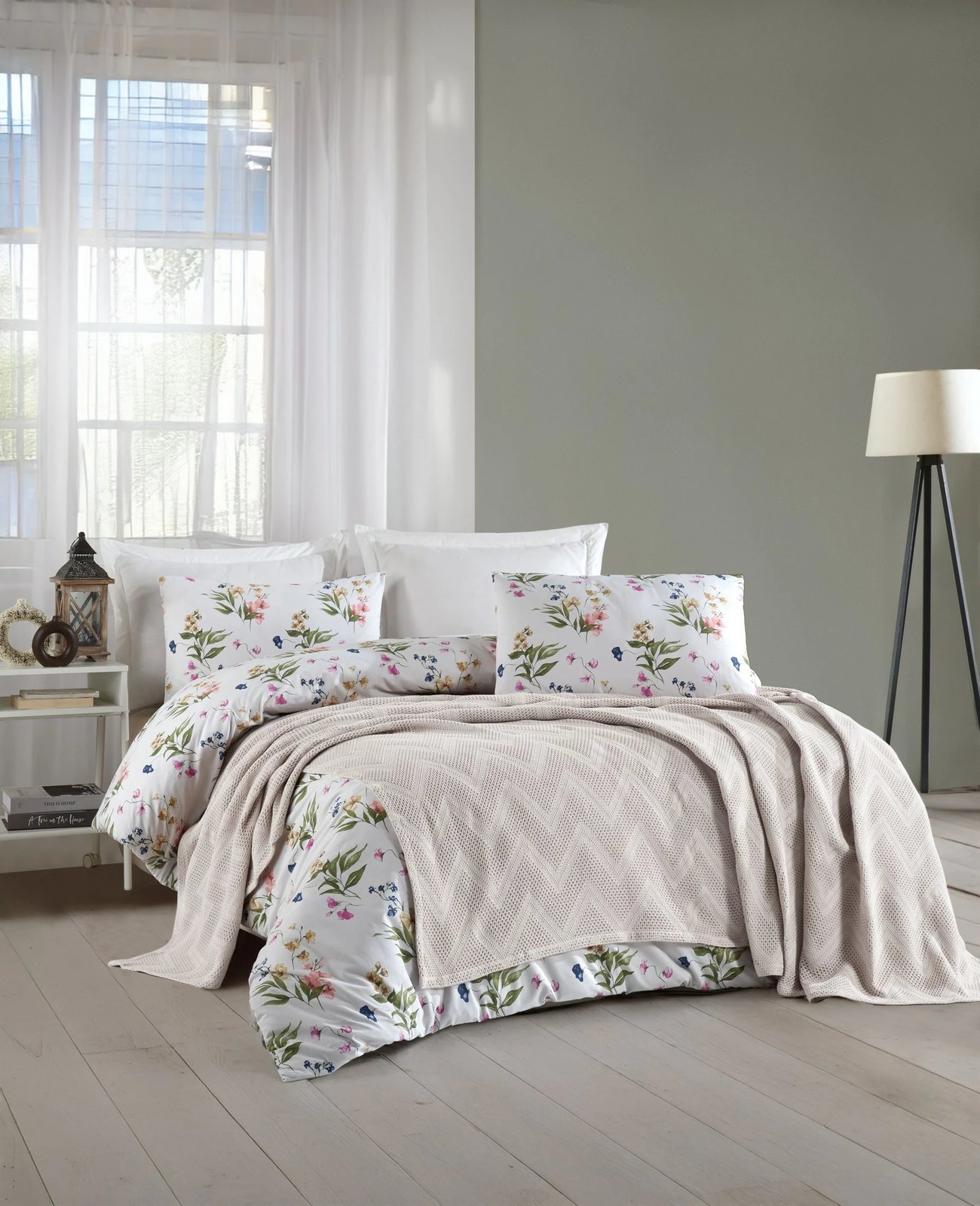 Set piké dopio, Zigzag, ngjyrë gri e çelët