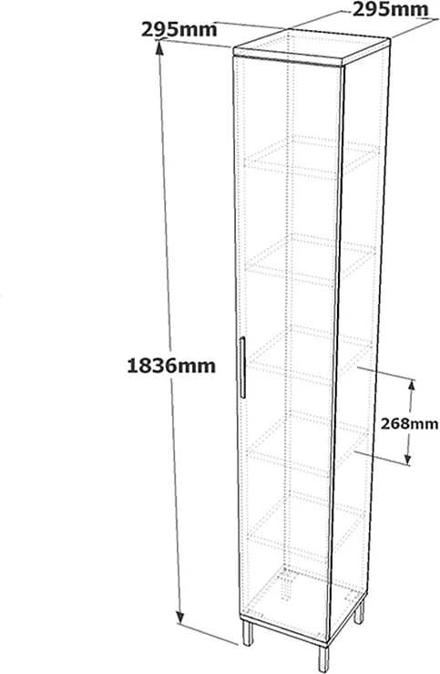 Kabinet kolonë Aurelius anthracite-mocha 29.5x29.5x183.6cm