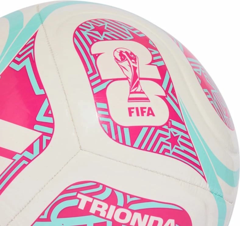 Top futbolli adidas për të gjithë, bardhë/rozë/kaltër