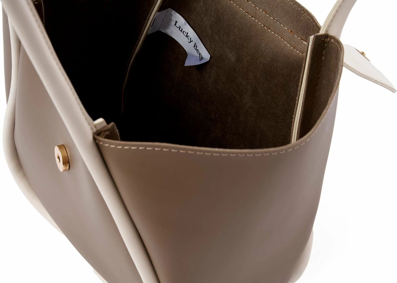 Çantë shpatullës Lucky Bees, Greta, ngjyrë mink dhe krem