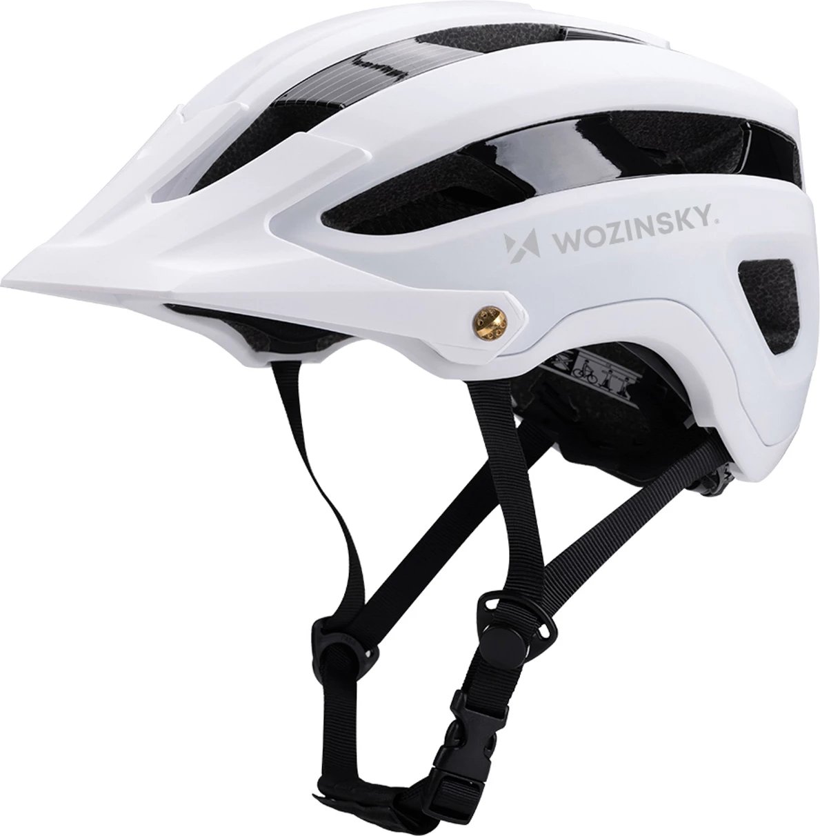 Helmetë biçiklete MTB, Wozinsky HT-001VCB, madhësi L (57-62 cm), e zezë dhe e bardhë