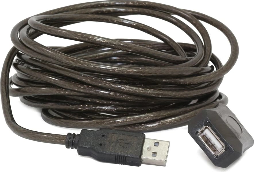 Kabllo USB Gembird USB A/USB A M/F, USB 2.0, 10m, e zezë