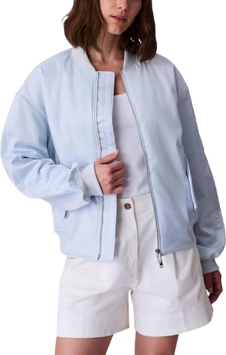 Jakne femra Calvin Klein Jeans, e kaltër e çelët