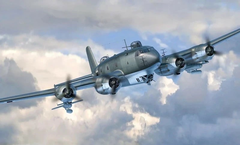 Model plastik aeroplan Revell Focke-Wulf Fw 200 C-5/C-8 REV-03777, shkallë 1:72, 240 pjesë, gjatësi 32.8 cm