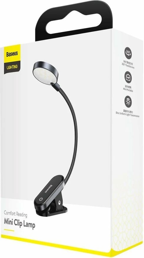 Llambë tavoline me klip Baseus DGRAD-0G, LED, 350mAh, Gri Llambë tavoline me klip Baseus DGRAD-0G, LED, 350mAh, Gri