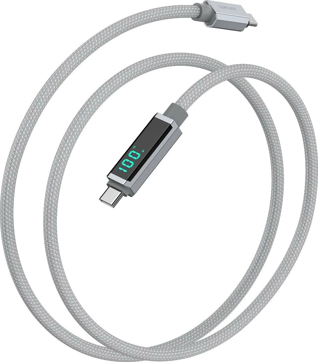 Kabllo USB-C 4smarts DigitCord 100W 1.5m, gri Kabllo USB-C 4smarts DigitCord 100W 1.5m, gri