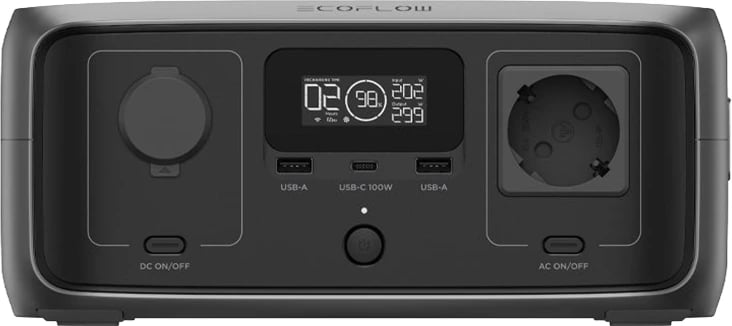 Stacion energjie EcoFlow RIVER 3 UPS me panel diellor 45W USB-C, set