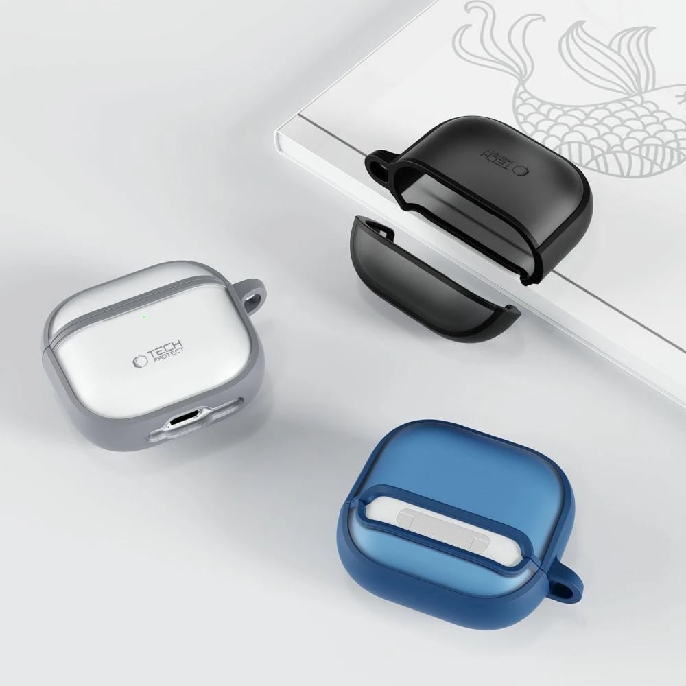 Mbështjellës Tech-Protect Slim Hook për AirPods 4, i zi