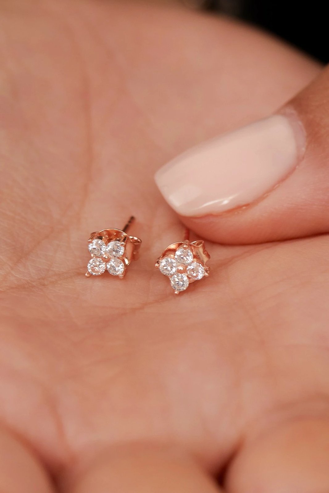 Vathë argjendi Elika, ngjyrë rozë, ELKMD50205R