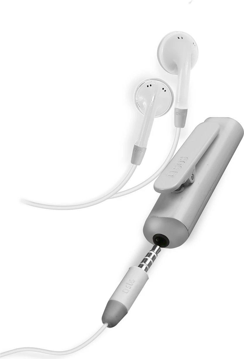 Adapter Bluetooth SBS TEBTRECEIVERW me kufje stereo, i bardhë