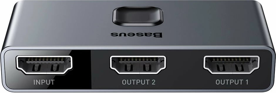 Switch HDMI Baseus CAHUB-BC0G, 2x HDMI, 4K/30Hz, Gri Switch HDMI Baseus CAHUB-BC0G, 2x HDMI, 4K/30Hz, Gri