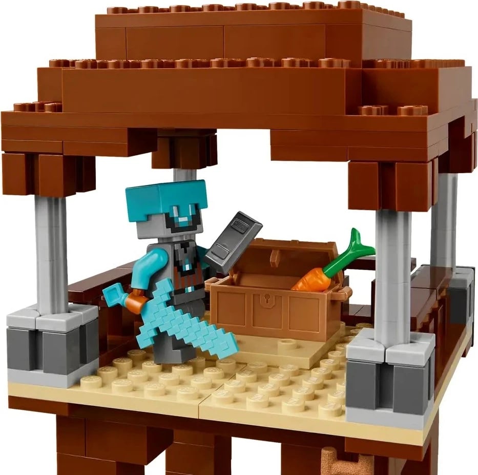Set LEGO Minecraft 21278 The Pillager Outpost and Ravager, 665 pjesë