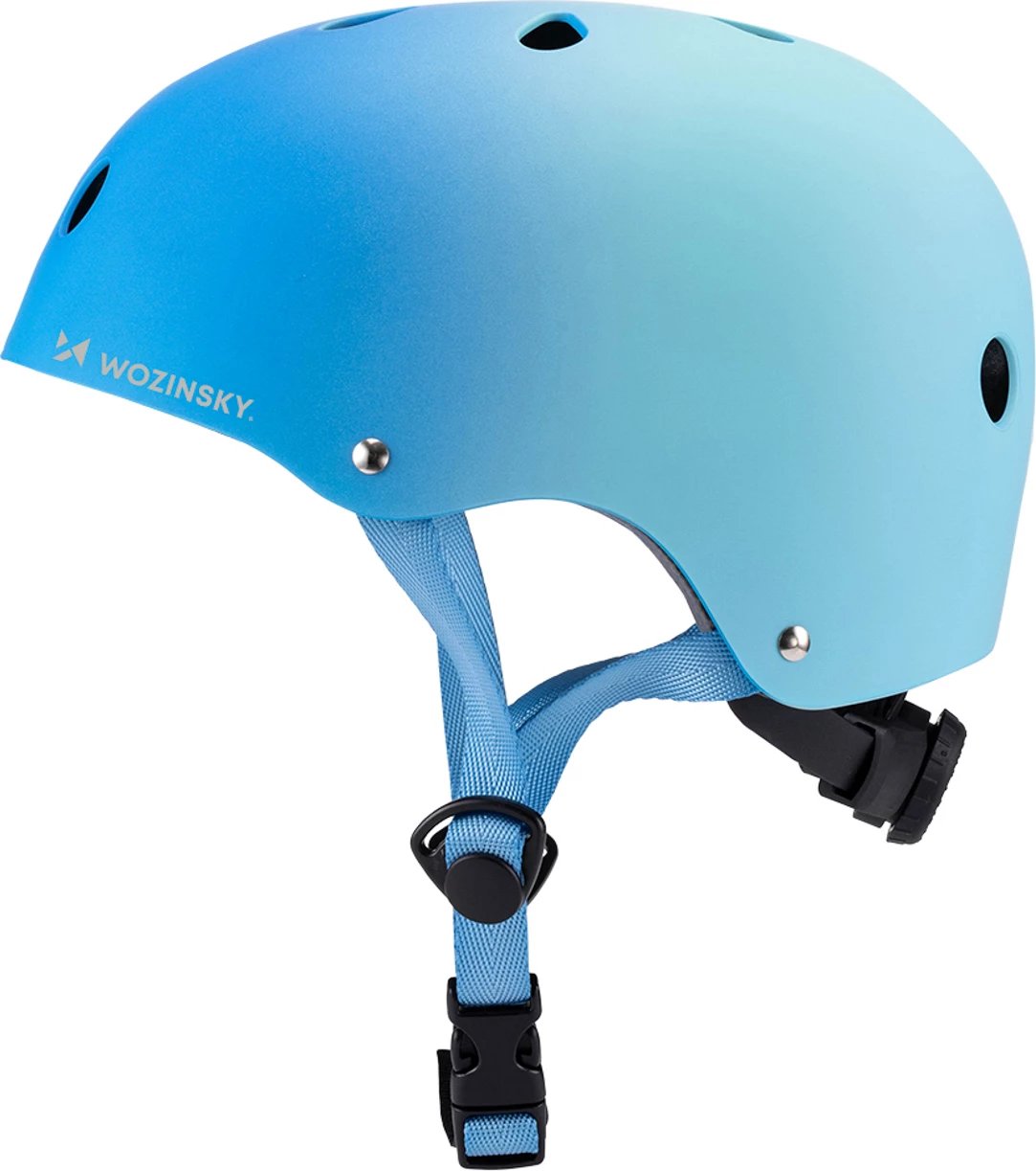 Kaskë BMX/skuter Wozinsky HT-38GN, S (48-52 cm), rregullim 360°, PC/EPS, 340 g, blu gradient